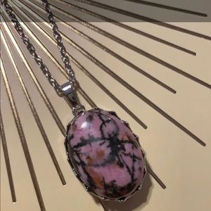 NEW GORGEOUS RHODONITE NECKLACE